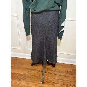 Sz14 Benetton Wool Tweed Midi Skirt Classic, Academy, Career, Preppy